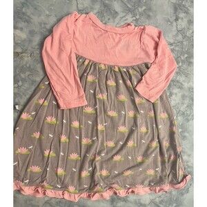 Kickee Pants Bamboo Lily Pad Dragonfly Baby Girl Dress, Size 6-12 months